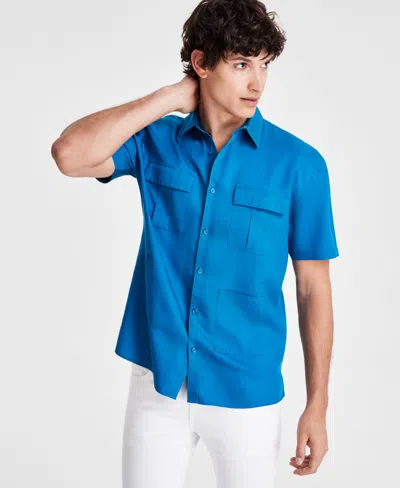 Inc International Concepts Men's Tino Pocket Shirt, Created For Macy's In Atlantic Coast