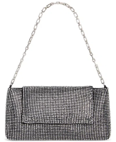 Inc International Concepts Mesh East West Baguette Bag, Created For Macy's In Pewter