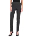 Inc International Concepts Mid-rise Petite Tummy-control Skinny Pants, Petite & Petite Short, Created For Macy's In Dark Heather Grey