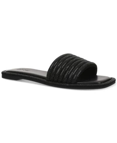 Inc International Concepts Miimmii Slide Sandals, Created For Macy's In Black Bling