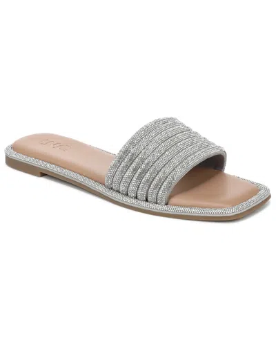 Inc International Concepts Miimmii Slide Sandals, Created For Macy's In Silver