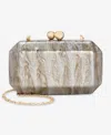 Inc International Concepts Mini Acrylic Minaudiere Clutch, Macy's Exclusive In Gray