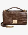 Inc International Concepts Mini Ajae Croc-embossed Shoulder Bag, Macy's Exclusive In Brown