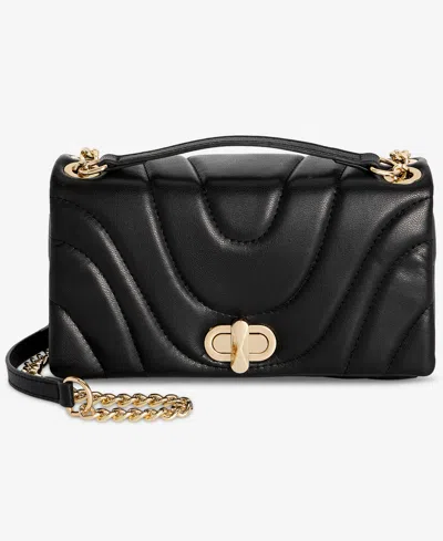 Inc International Concepts Mini Ajae Wave Quilt Crossbody Handbag, Macy's Exclusive In Black