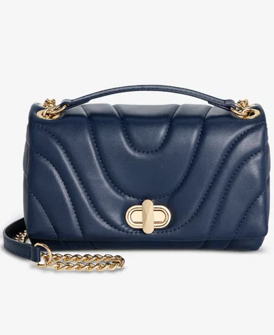 Inc International Concepts Mini Ajae Wave Quilt Crossbody Handbag, Macy's Exclusive In Blue