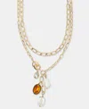 Inc International Concepts Mixed Charm Layered Lariat Necklace, 16-1/2" + 3" Extender, Macy's Exclusive In Multi