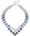 INC INTERNATIONAL CONCEPTS MIXED STONE LAYERED COLLAR NECKLACE, 16-3/4" + 3" EXTENDER, CREATED FOR MACY'S