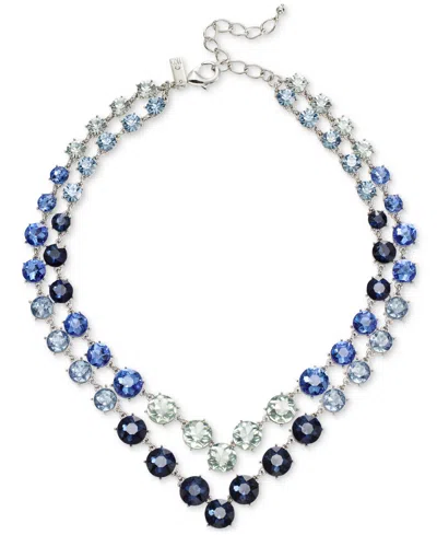 Inc International Concepts Mixed Stone Layered Collar Necklace, 16-3/4" + 3" Extender, Created For Macy's In Blue