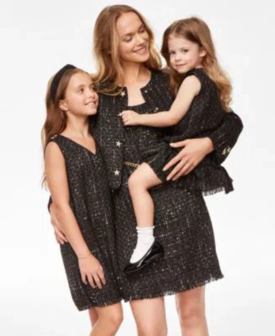 Inc International Concepts Mommy Me Tweed Dress Jacket Collection Created For Macys In Deep Black