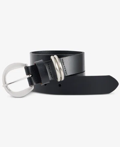 Inc International Concepts Multi-loop Keeper Leather Belt, Macy's Exclusive In Black