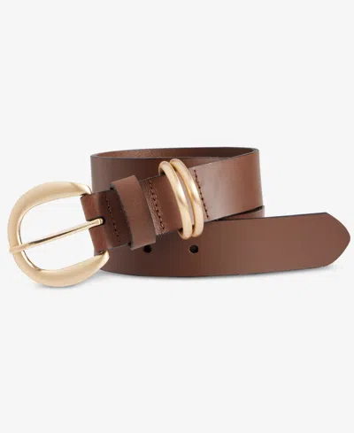Inc International Concepts Multi-loop Keeper Leather Belt, Macy's Exclusive In Brown