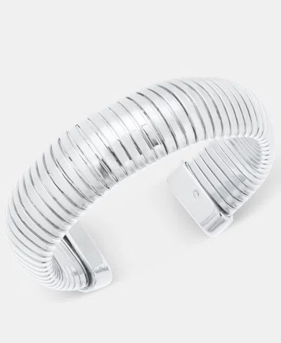 Inc International Concepts Omega Cuff Bracelet, Macy's Exclusive In Silver