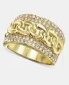 Inc International Concepts Pave & Chain Band Ring, Macy's Exclusive In Gold