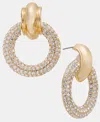 Inc International Concepts Pave Circle Drop Earrings, Macy's Exclusive In Gold