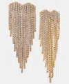 Inc International Concepts Pave Heart Chandelier Earrings, Macy's Exclusive In Brown
