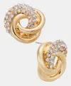Inc International Concepts Pave Knot Stud Earrings, Macy's Exclusive In Multi