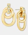 Inc International Concepts Pave Linked Circle Drop Earrings, Macy's Exclusive In Gold