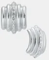 Inc International Concepts Pave Multi-row J-hoop Earrings, Macy's Exclusive In Brown