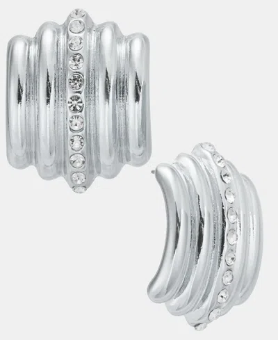 Inc International Concepts Pave Multi-row J-hoop Earrings, Macy's Exclusive In Brown