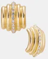 Inc International Concepts Pave Multi-row J-hoop Earrings, Macy's Exclusive In Gold