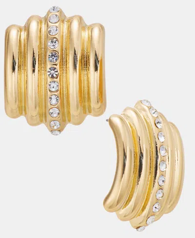 Inc International Concepts Pave Multi-row J-hoop Earrings, Macy's Exclusive In Gold