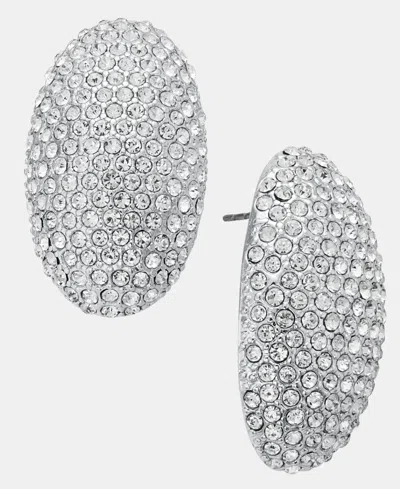 Inc International Concepts Pave Oval Drop Earrings, Macy's Exclusive In Metallic