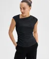 Inc International Concepts Petite Asymmetric Draped Top, Exclusively At Macy's In Black