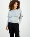 Inc International Concepts Petite Caped Sweater, Macy's Exclusive In Gray