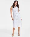 INC INTERNATIONAL CONCEPTS PETITE COTTON TWISTED DRESS, CREATED FOR MACY'S