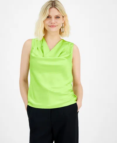 Inc International Concepts Women's Sleeveless Cowlneck Blouse, Created For Macy's In Sweet Midori