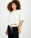 Inc International Concepts Petite Crewneck Short-sleeve T-shirt, Macy's Exclusive In White