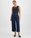 Inc International Concepts Petite Cropped Pull-on Jeans, Macy's Exclusive In Blue