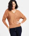 Inc International Concepts Petite Dolman-sleeve Sweater, Created For Macy's In Warm Toffee