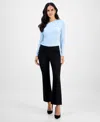 Inc International Concepts Petite Embellished Mini Bootcut Pants, Macy's Exclusive In Black