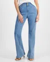 INC INTERNATIONAL CONCEPTS PETITE FLARE-LEG FRONT-SEAM JEANS, CREATED FOR MACY'S