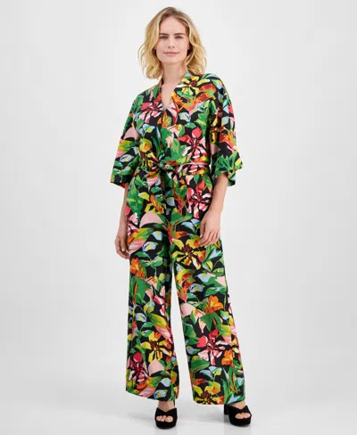 Inc International Concepts Petite Floral Print High-rise Pants, Created For Macy's In Kylie Garden