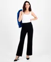 Inc International Concepts Petite High-rise Bootcut Pull-on Pants, Macy's Exclusive In Black