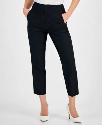 Inc International Concepts Petite High Rise Cigarette Pants, Created For Macy's In Deep Black