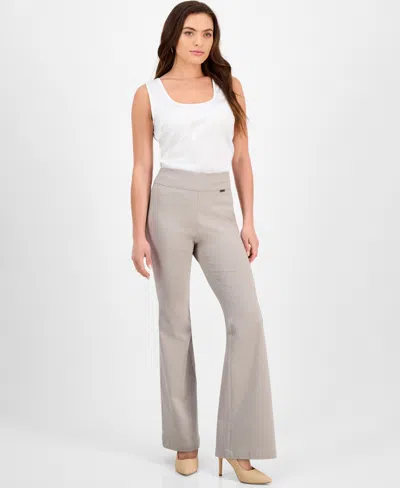Inc International Concepts Petite High-rise Flare Pants, Exclusively At Macy's In Summer Straw