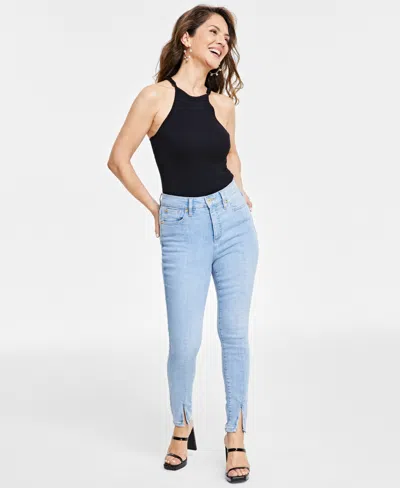 Inc International Concepts Petite High-rise Skinny Jeans, Created For Macy's In Light Indigo