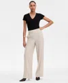 Inc International Concepts Petite High-rise Straight-leg Pants, Exclusively At Macy's In Natural Sand
