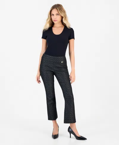 Inc International Concepts Petite Jacquard Bootcut Pull-on Pants, Macy's Exclusive In Jac Tbd