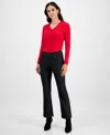 Inc International Concepts Petite Jacquard Mini Bootcut Pants, Macy's Exclusive In Black