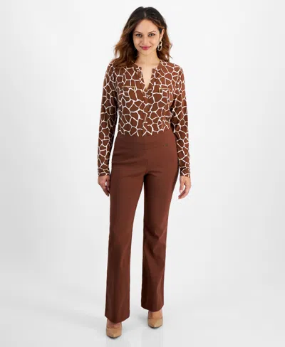 Inc International Concepts Petite Mid-rise Bootcut Pants, Created For Macy's In French Cafe