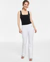 Inc International Concepts Petite Mid-rise Bootcut Pants, Petite & Petite Short, Created For Macy's In Bright White