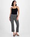 Inc International Concepts Petite Mid Rise Mini-bootcut Jacquard Pants, Created For Macy's In Texture Jacquar