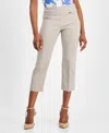 Inc International Concepts Women's Petite Tummy-control Pull-on Capri Pants, Created For Macy's In Summer Straw