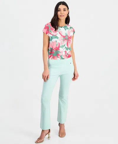 Inc International Concepts Petite Mid-rise Bootcut Pants, Petite & Petite Short, Created For Macy's In Blue