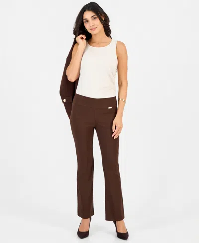 Inc International Concepts Petite Mid-rise Bootcut Pants, Petite & Petite Short, Created For Macy's In Dark Roast