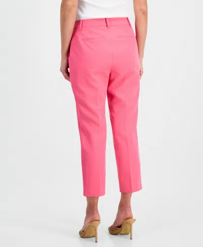 Inc International Concepts Petite Mid-rise Slim Trousers, Exclusively At Macy's In Pink